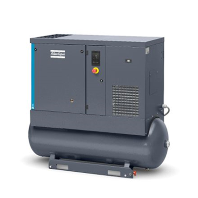 Atlas Copco G7 Rotary Screw Air Compressor (10 HP, 125 PSI, 120-Gal Tank, 208-230/460V 3-Phase)