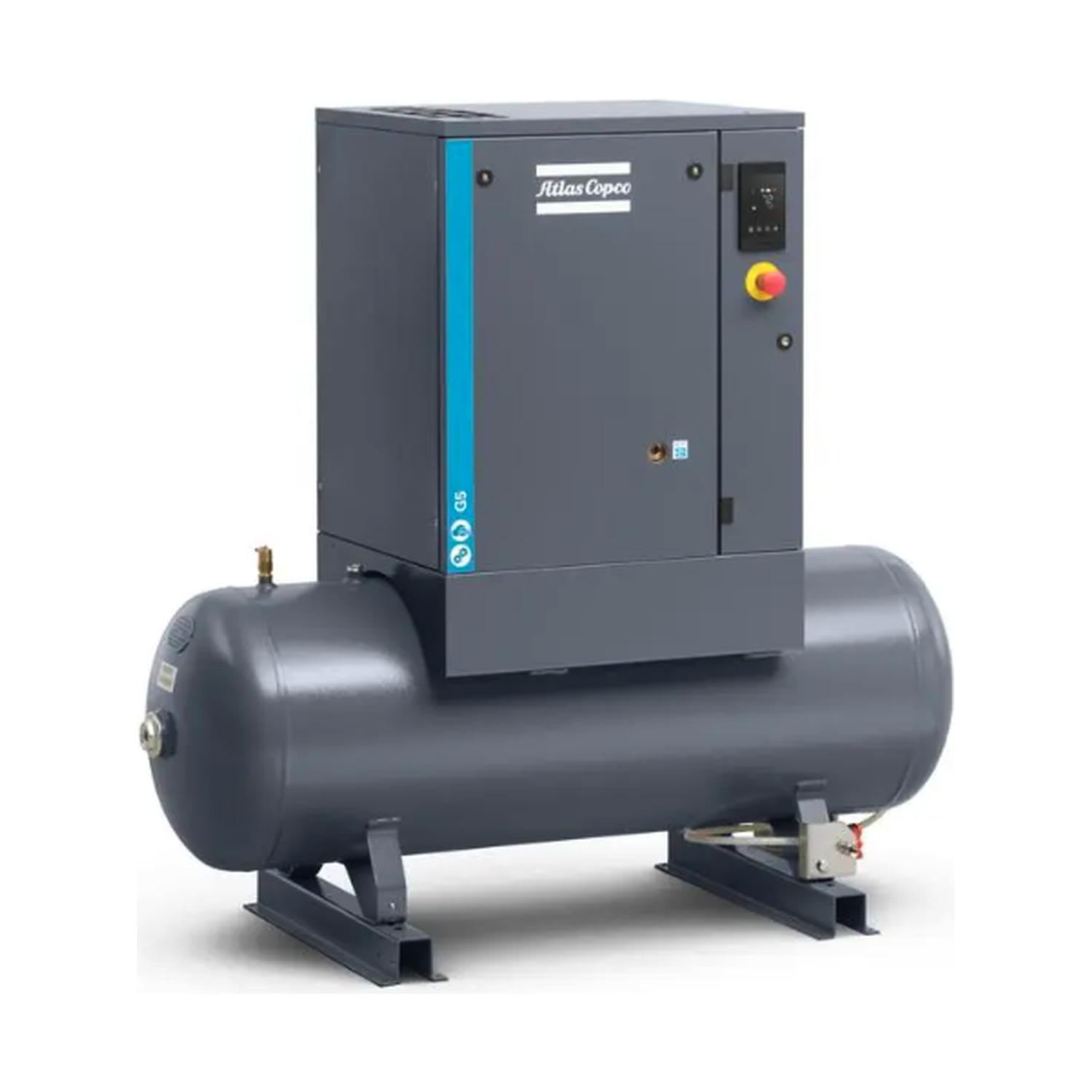 Atlas Copco G5 Rotary Screw Air Compressor (7.5 HP, 145 PSI, 53-Gal Tank, 208-230/460V 3-Phase)