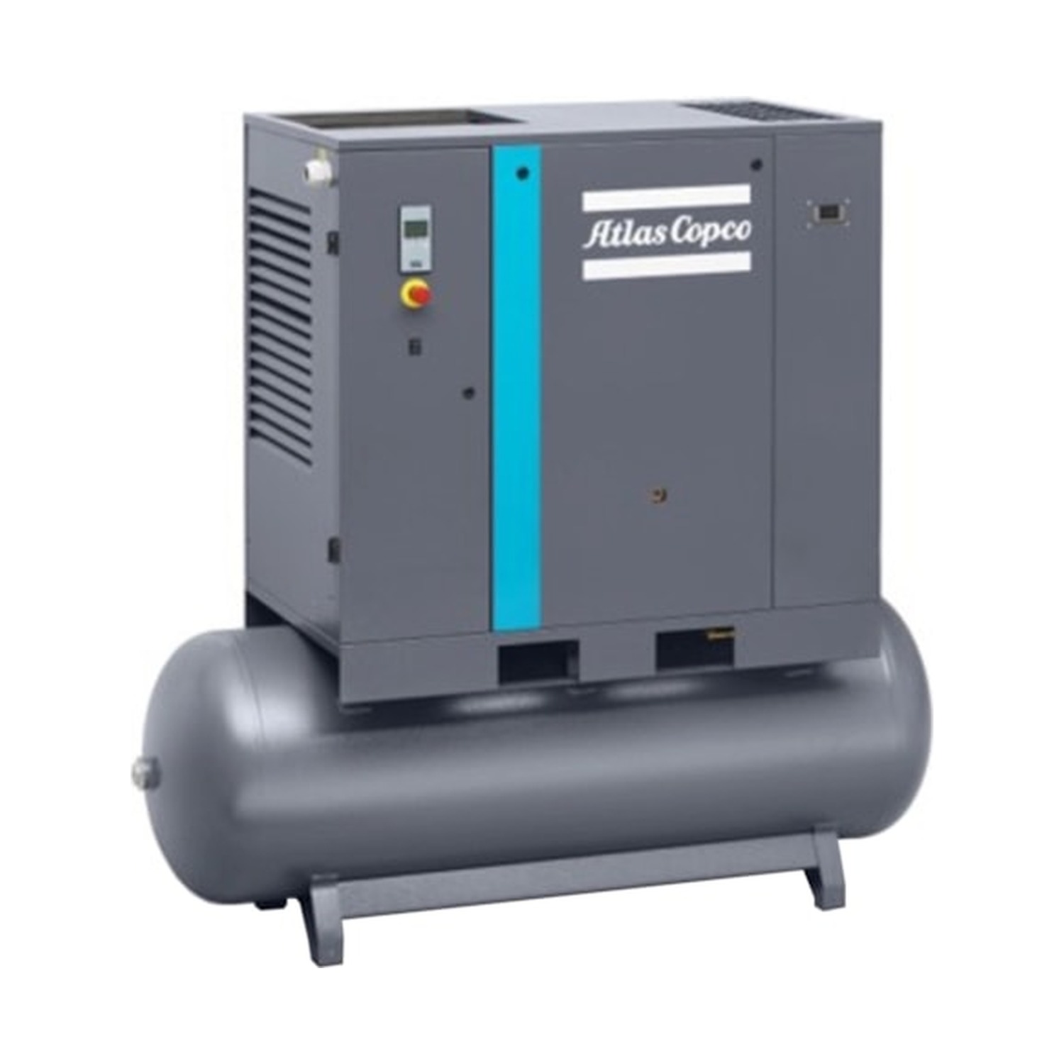 Atlas Copco G15 Rotary Screw Air Compressor (20 HP, 125 PSI, 120-Gal Tank, w/ Dryer, 208-230/460V 3-Phase)