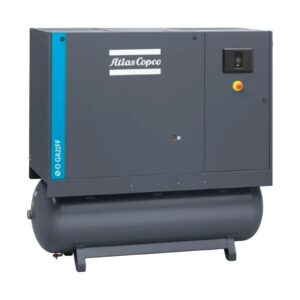Atlas Copco GA22 Rotary Screw Air Compressor (30 HP, 125 PSI, Receiver-Mounted, w/ Dryer, 208-230/460V 3-Phase)