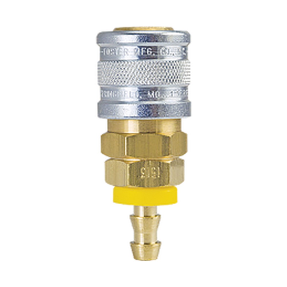 Foster 1713W 1/4 in. Industrial Manual Quick Coupler, 3/8 in. Push-On Hose Barb