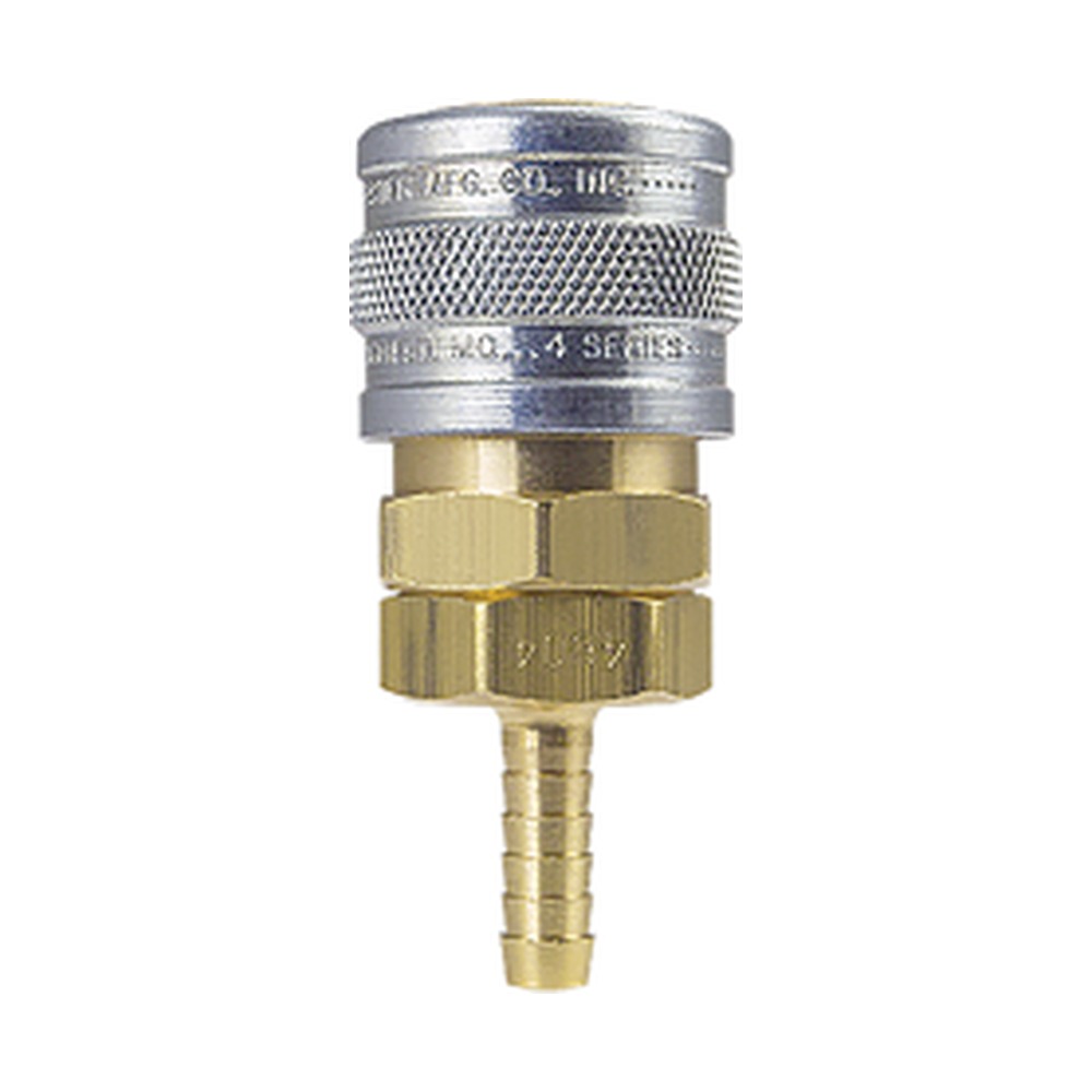 Foster 4604W 3/8 in. Industrial Manual Quick Coupler, 1/4 in. Hose Barb
