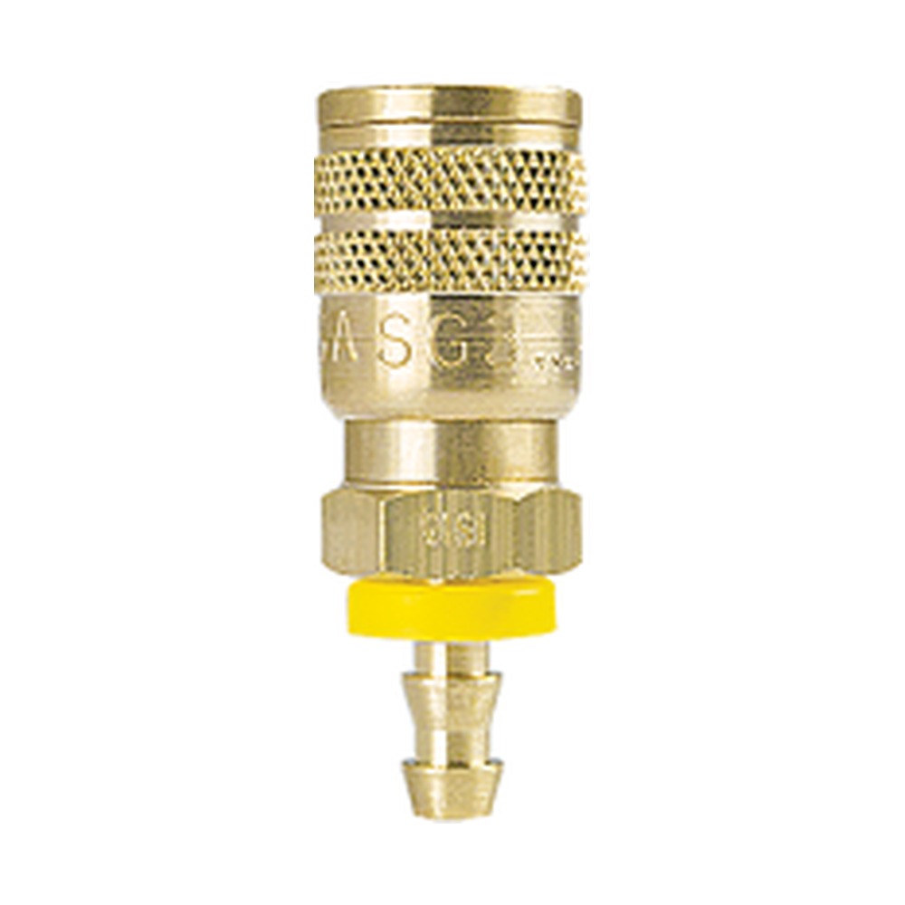 Foster B-2CPS2-B 1/4 in. Industrial Sleeve Guard Quick Coupler, 1/4 in. Push-On Hose Barb