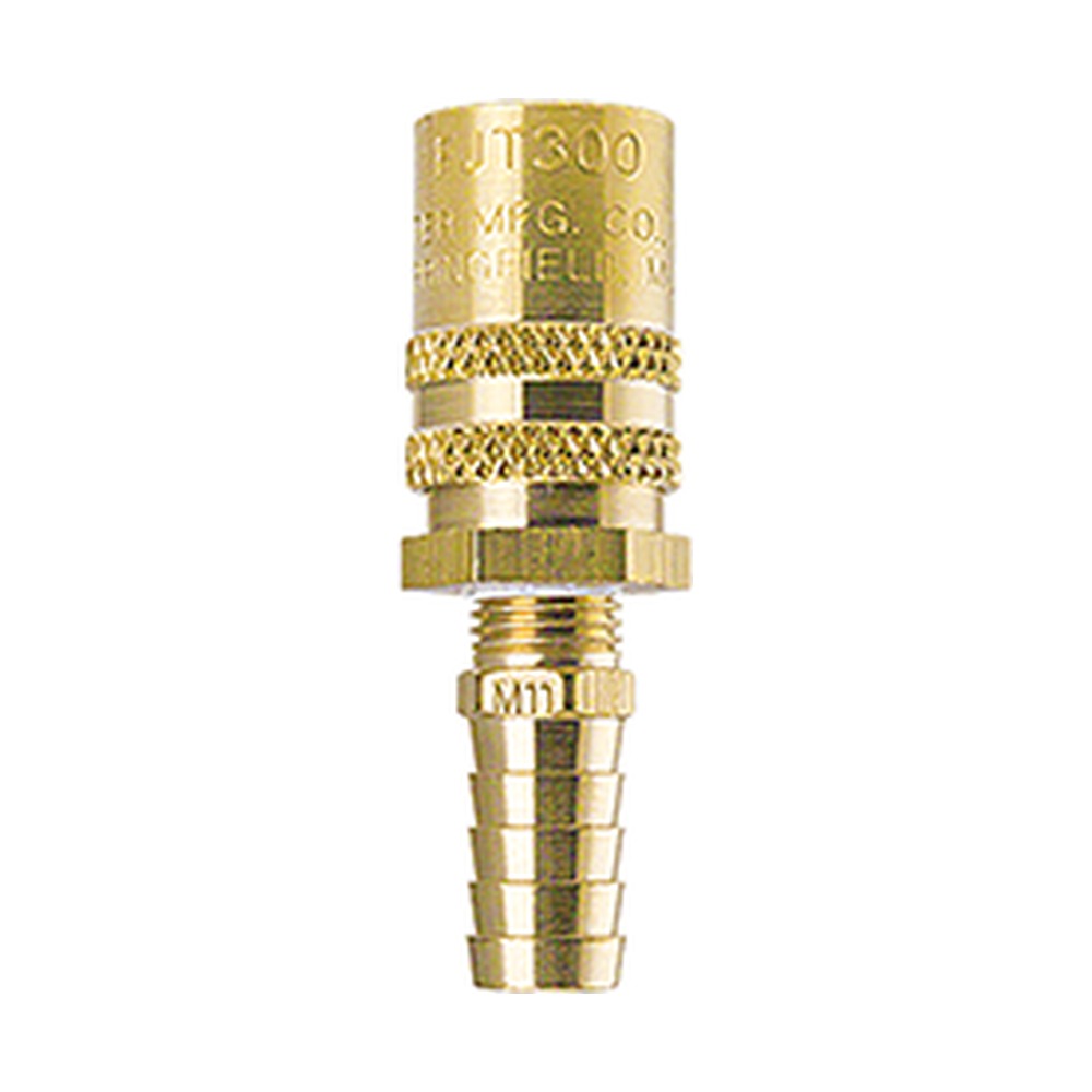 Foster BLFS308 3/8 in. FJT Straight-Thru Ball Lock Quick Coupler, 1/2 in. Hose Barb