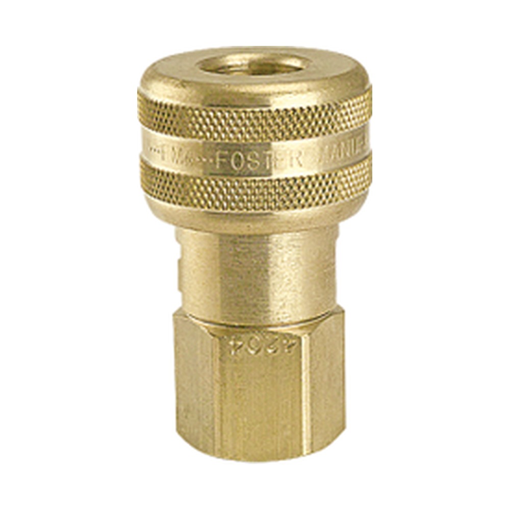 Foster FM4204W 3/8 in. Industrial Automatic Quick Coupler, 3/8 in. NPT Female