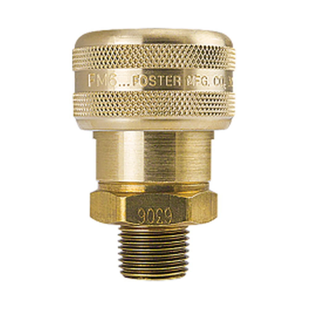 Foster FM6306 3/4 in. Industrial Automatic Quick Coupler, 1/2 in. NPT Male