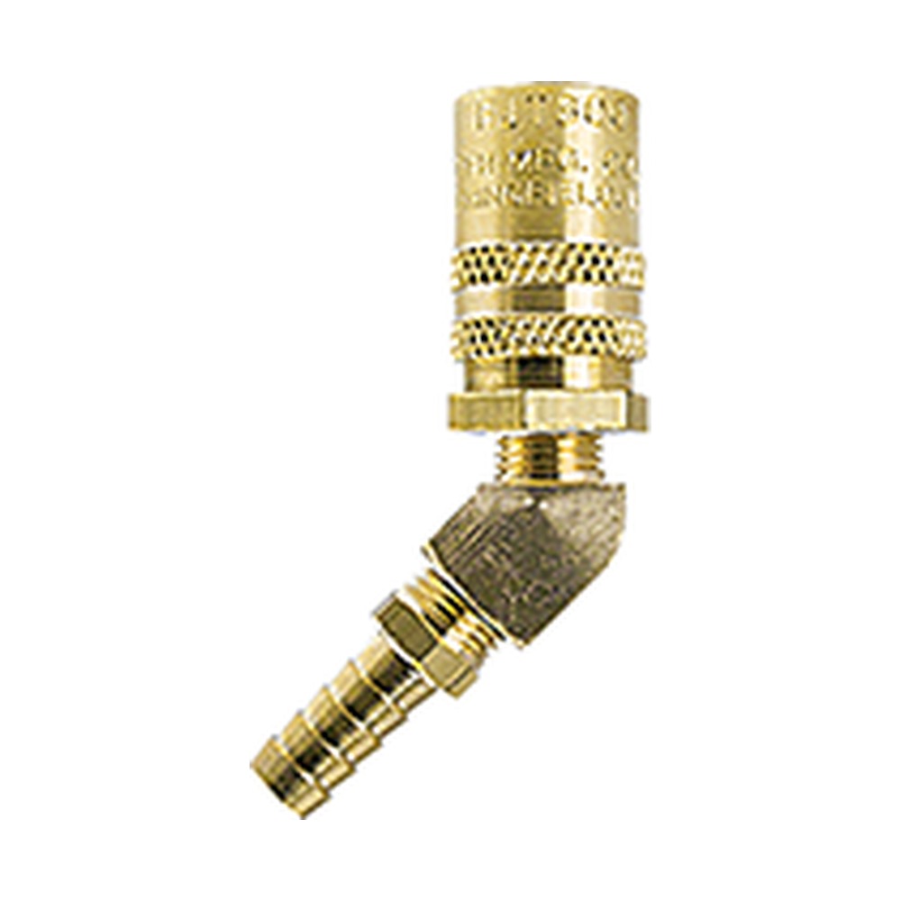 Foster FS326 3/8 in. FJT 45 Degree Straight-Thru Quick Coupler, 3/8 in. Hose Barb