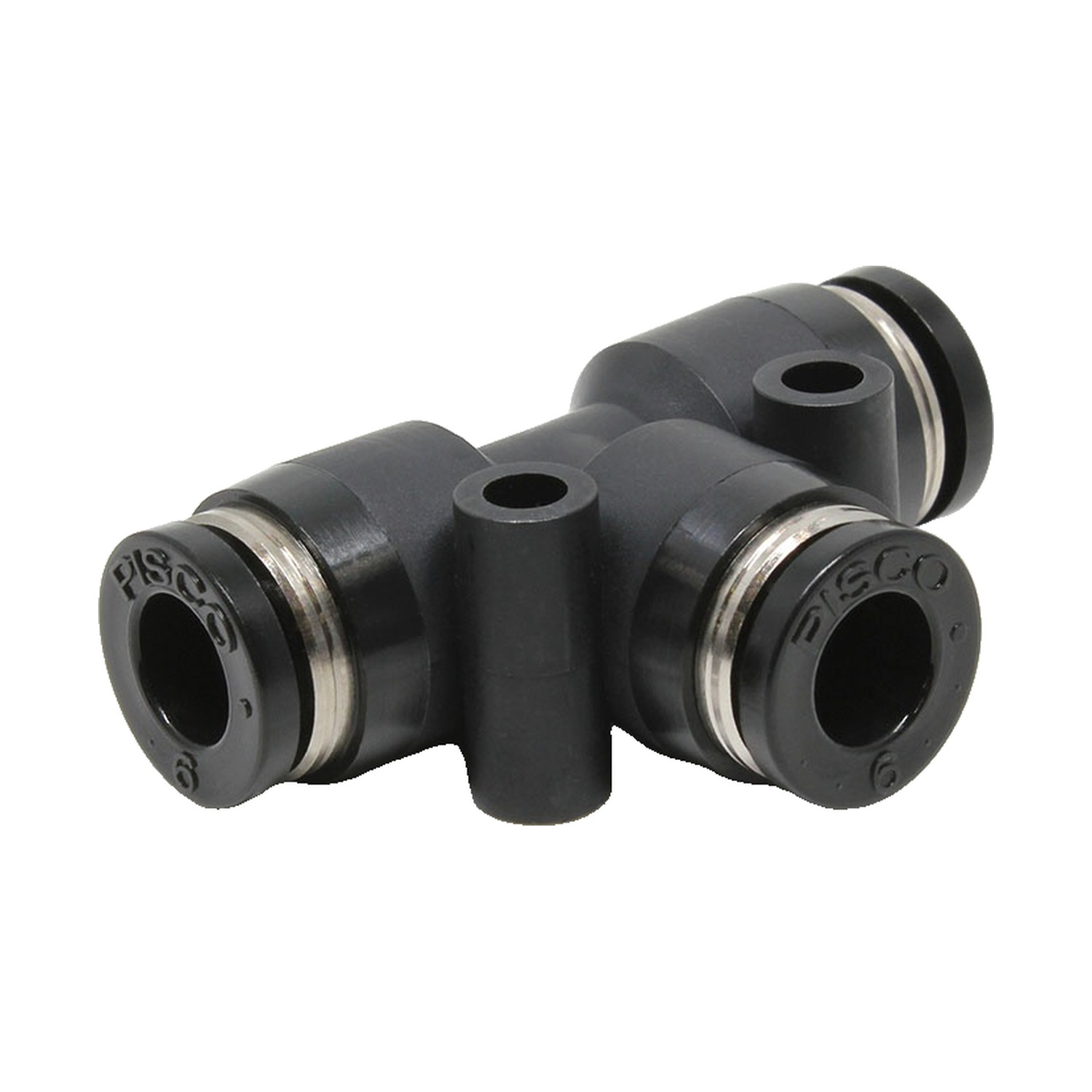 Pisco PE1/8M Mini Union Tee Push-to-Connect Fitting, 1/8 in. Tube