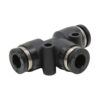 Pisco PE10 Union Tee Push-to-Connect Fitting, 10 mm Tube