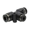 Pisco PEG1/2-3/8 Unequal Union Tee Push-to-Connect Fitting, 1/2 in. x 3/8 in. Tube