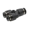 Pisco PW1/2-3/8 Unequal Union Y Push-to-Connect Fitting, 1/2 in. x 3/8 in. Tube