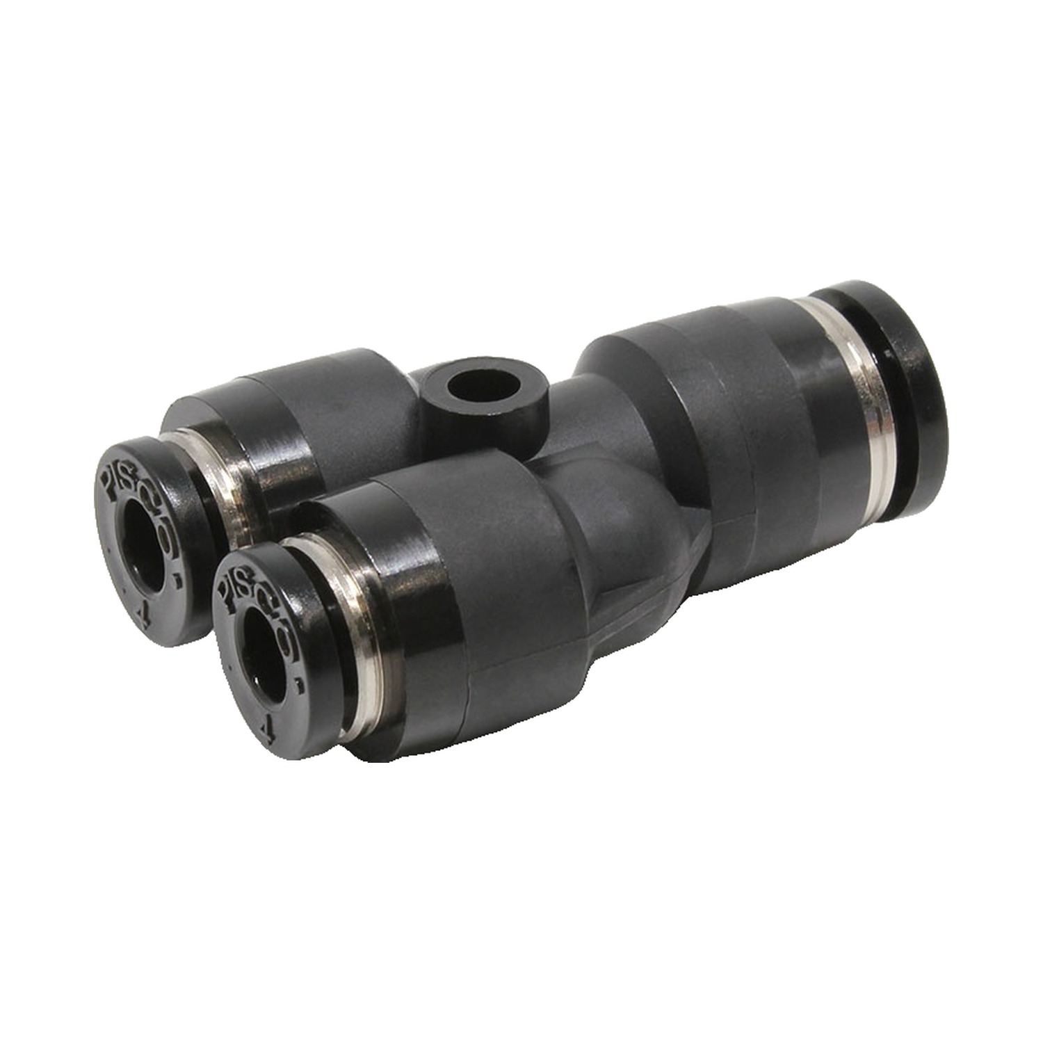 Pisco PW1/2-3/8 Unequal Union Y Push-to-Connect Fitting, 1/2 in. x 3/8 in. Tube